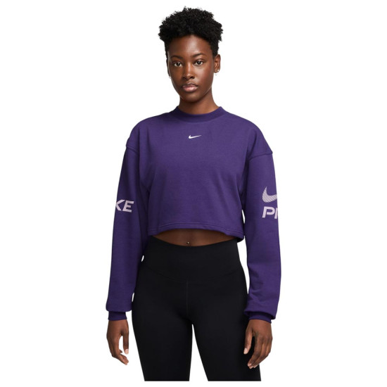Nike Γυναικείο φούτερ Pro Dri-FIT Fleece Graphic Crewneck Sweatshirt Nike Γυναικείο φούτερ Pro Dri-FIT Fleece Graphic Crewneck Sweatshirt